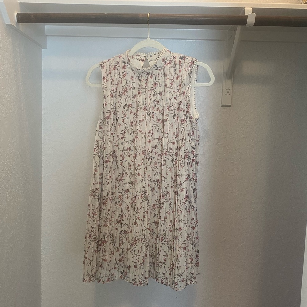 GB Girls Cream and Brown Floral Blouse